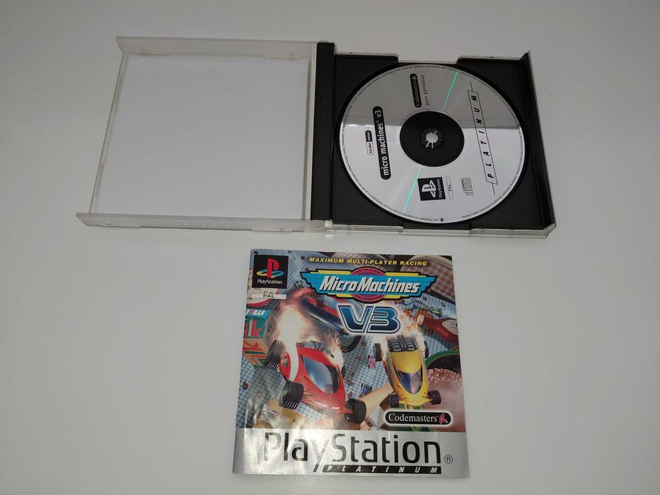 psx psone MICRO MACHINES V3 wyścigi samochodowe 1-4 graczy kultowa gra