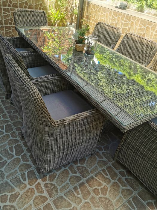 Okazja, komplet ogrodowy xxl stół i 8 foteli