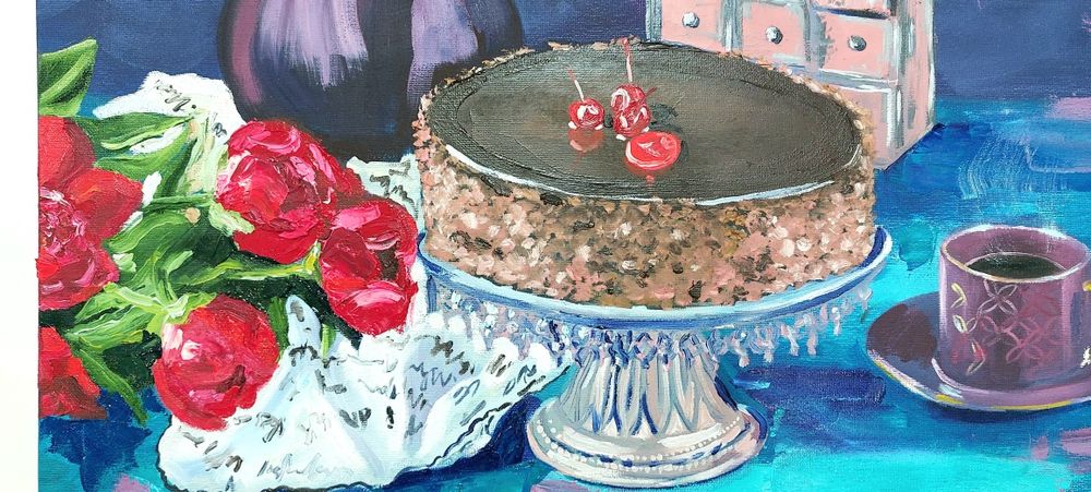 Картина "Тортик і кава"