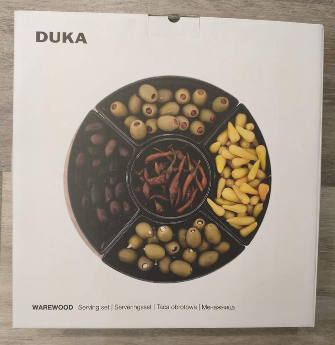Taca obrotowa czarna  Duka nowa