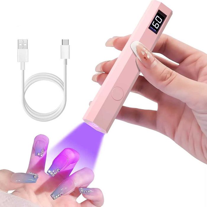 LAMPA UV LED DO PAZNOKCI HYBRYD MINI przenośna mocna usb  do żelu manicure