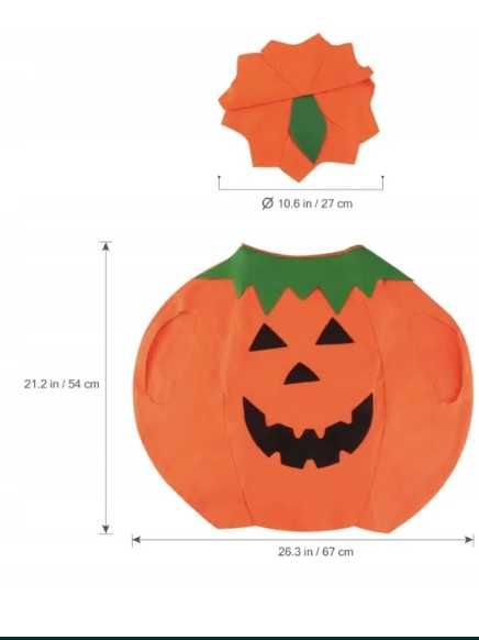 Strój Przebranie Kostium Dynia Halloween Święto Bal Karnawalowy