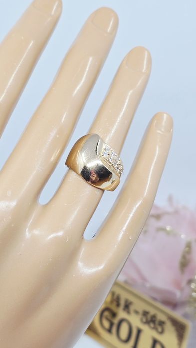 Złoty pierścionek próba 583 Używane