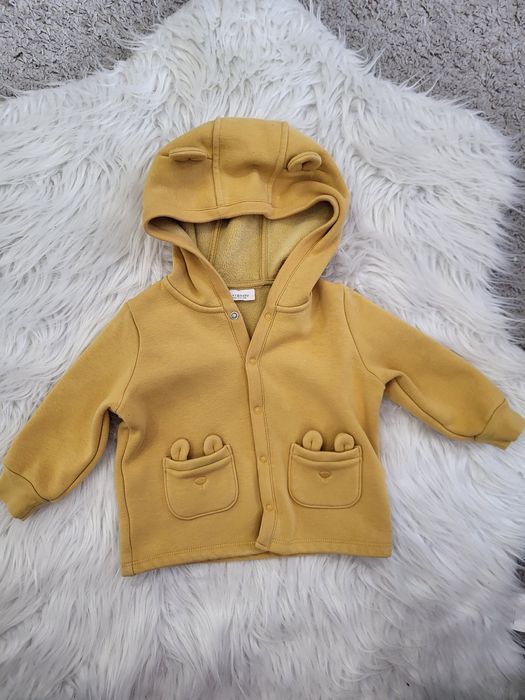 Kurtka bluza ocieplana next żółta 6-9 74