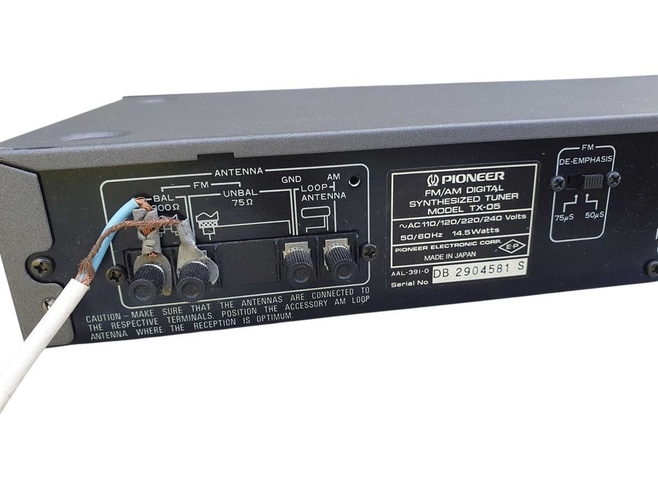Stary tuner cyfrowy radio Pioneer TX-05 Made in Japan 80 lata unikat