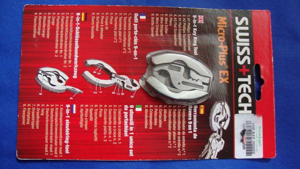 Porta-chaves multifunções Micro-Plus EX 9 Swiss+Tech