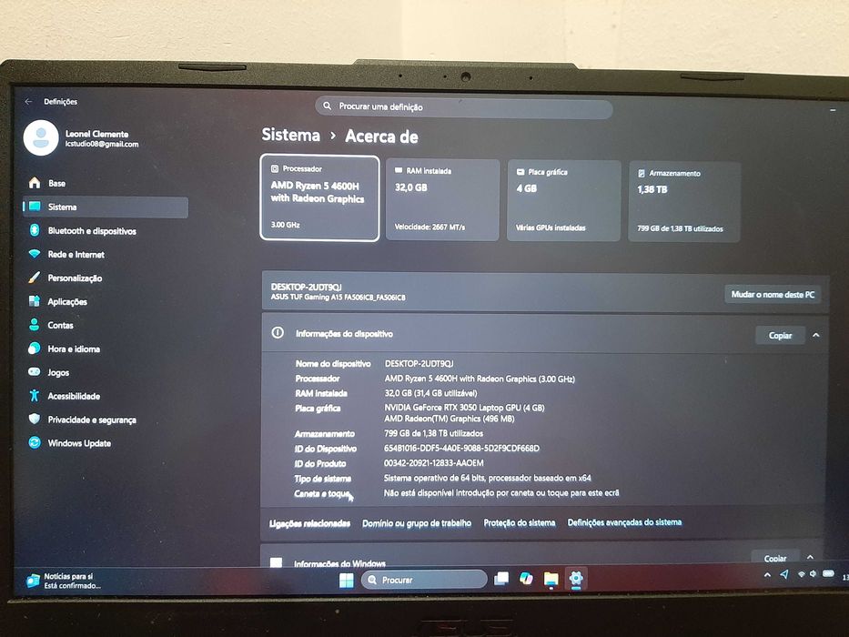 ASUS TUF Gaming A15 | RTX 3050 | 32GB RAM | 1.4TB SSD | Ryzen 5