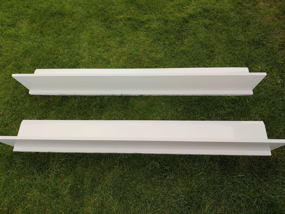 Półki białe wysoki połysk 152 cm 2 szt.
