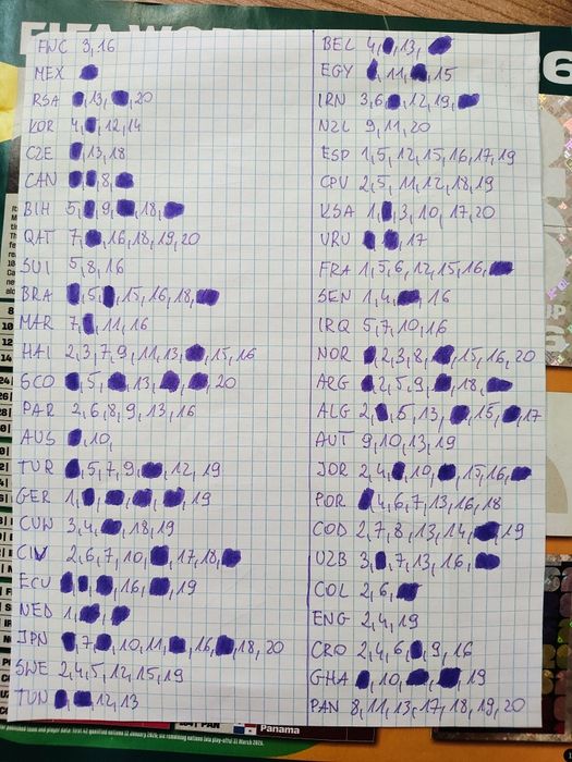 Naklejki panini WC 2026