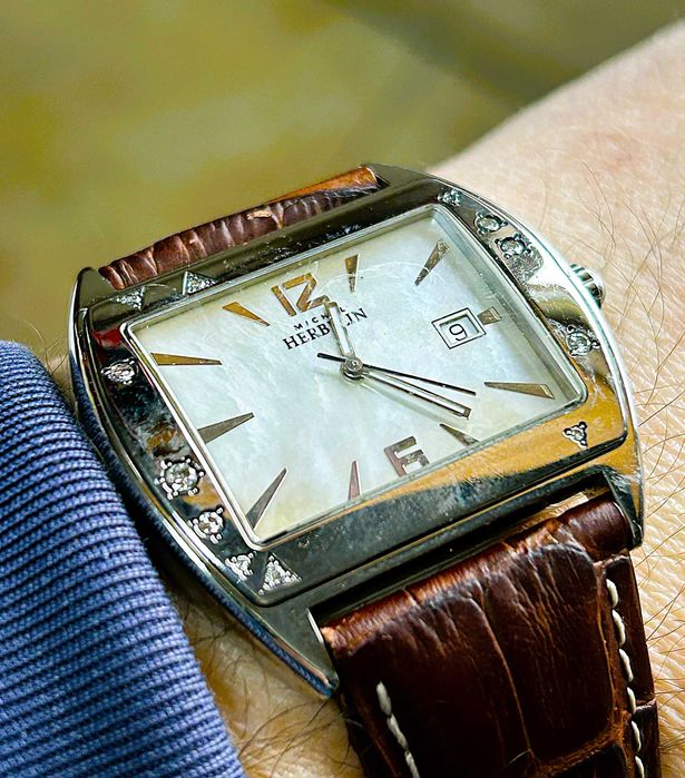 Michel Herbelin Diamonds Ref.12439 Swiss ETA Sapphire #rzadki#Unisex#