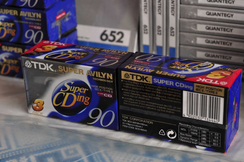 Аудиокассеты новые Tdk D CHROME CDing SUPER AVILYN METAL