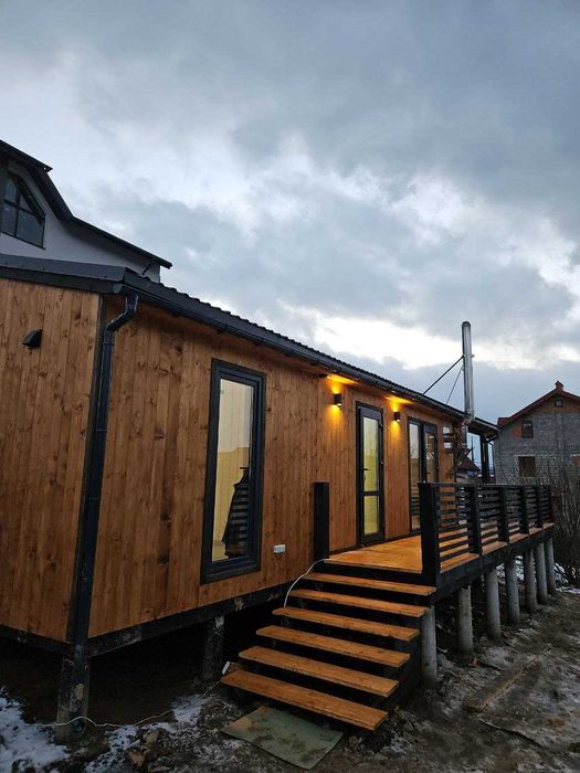 Каркасний будинок 54 м2 з двома терасами Ціна під ключ