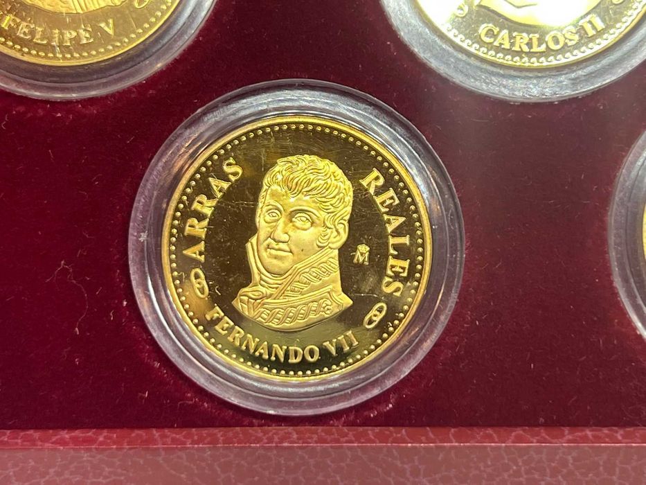 Espanha - Coleção de 13 Arras Reales V Centenário da Casa dos Habsburgos e III Centenário da Casa dos Bourbons - 1516 a 1931 - Ouro, Prata