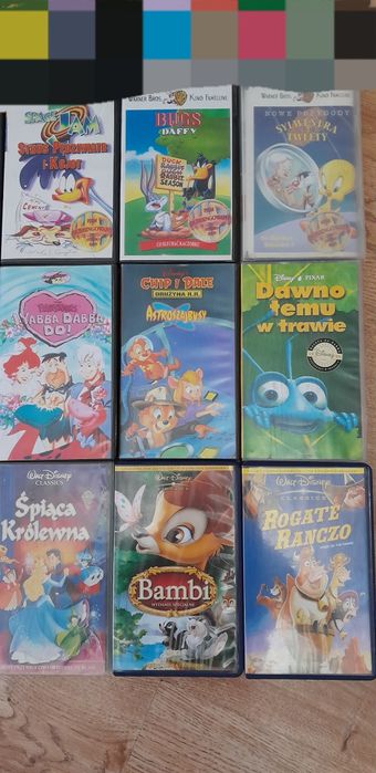 Zestaw kaset VHS bajki