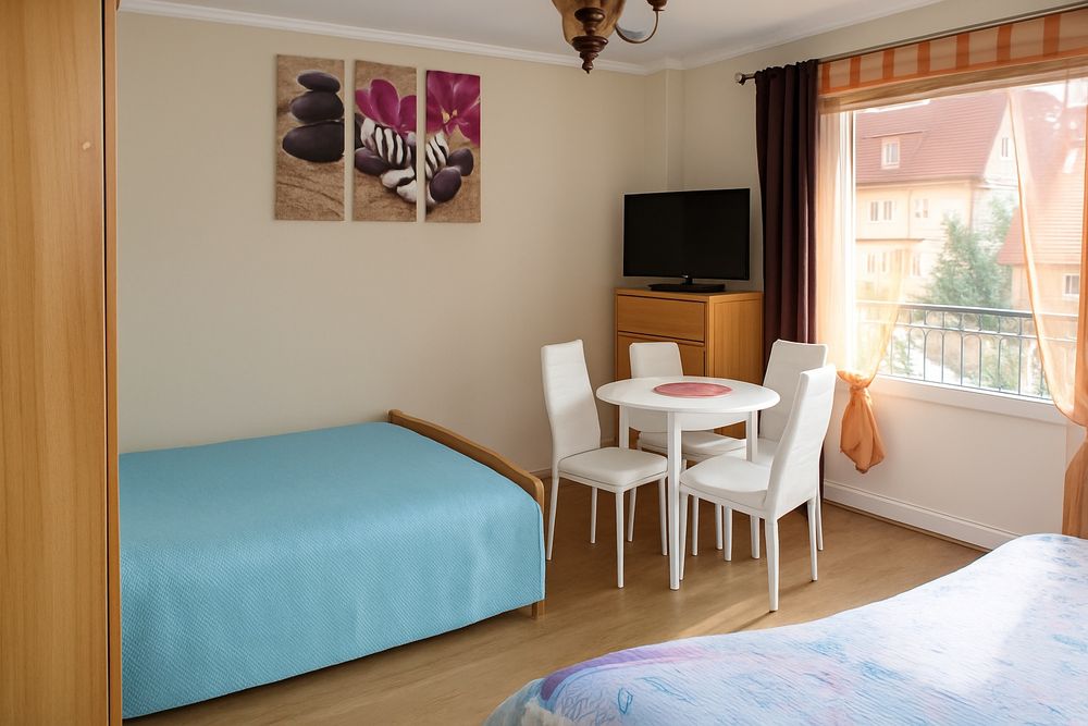 Noclegi pokoje "Błękitny Brzeg" blisko morza Międzyzdroje,parking