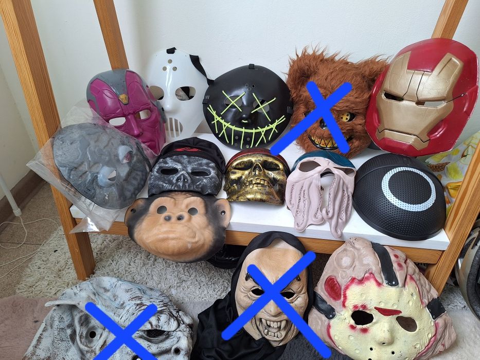 Страшні маски на свято, карнавал, новий рік Хелоуін, Halloween