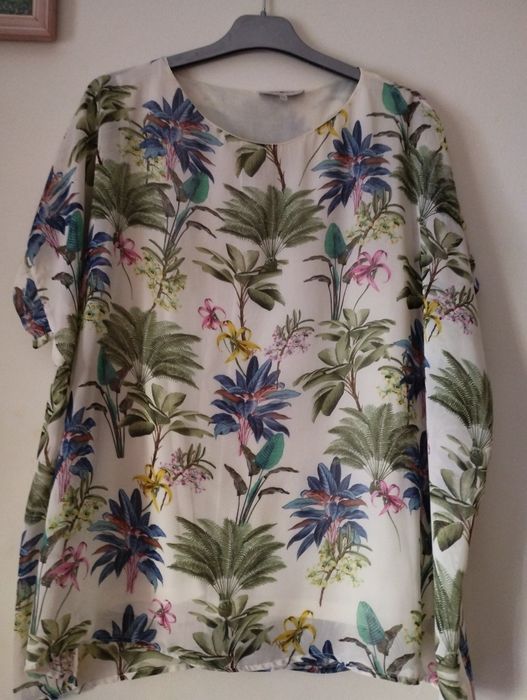 Blusa de sra larga e comprida