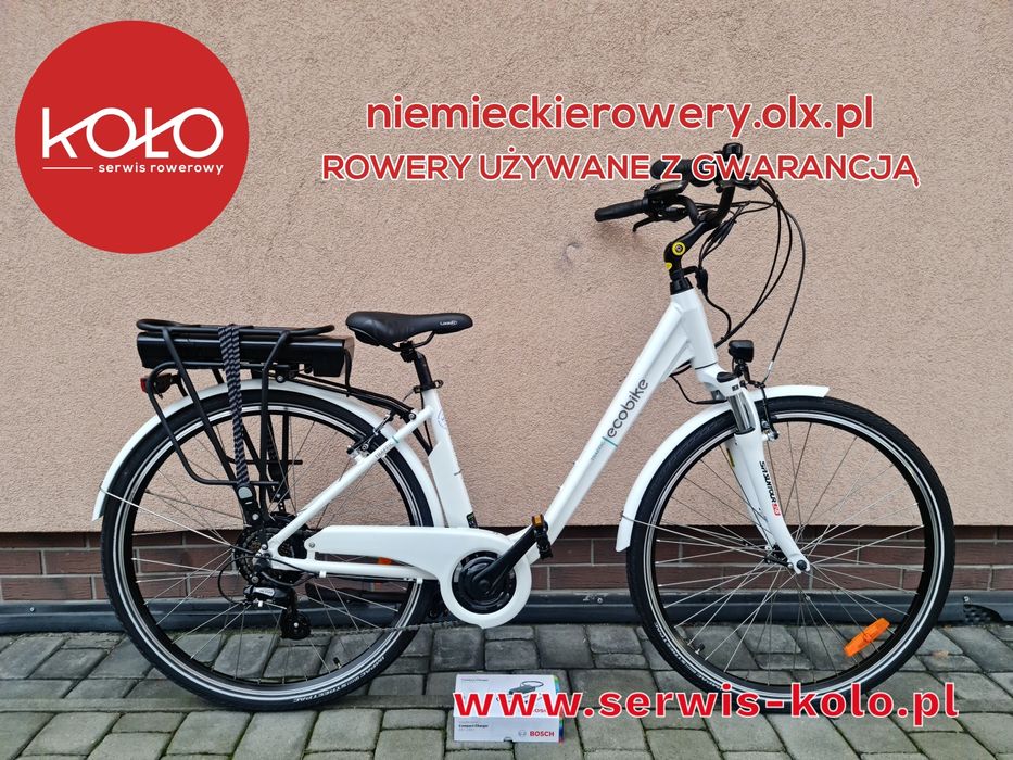 Rower elektryczny ECOBIKE koła 28 SHIMANO ALTUS aluminium JAK NOWY
