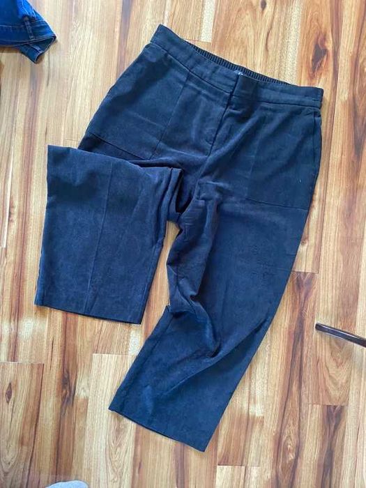 Sztruks szerokie  46 48 +size  spodnie dzwony szwedy material xxl