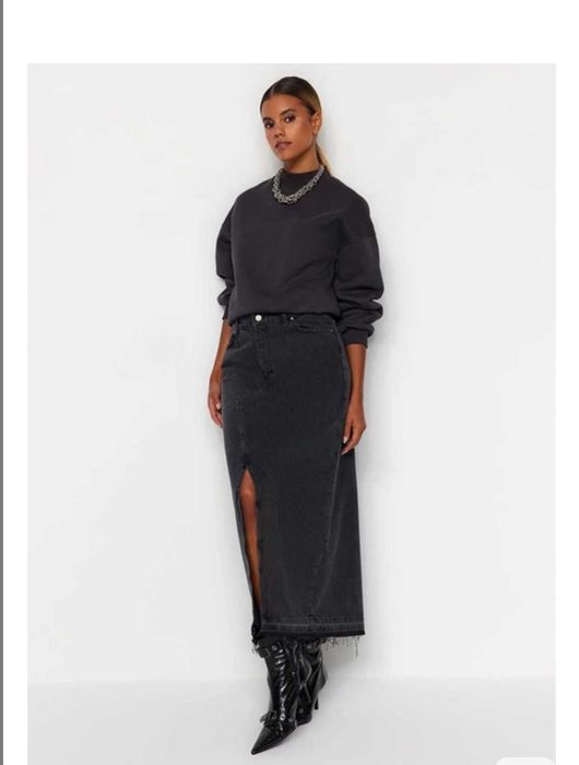 Спідниця джинсова темно-сіра