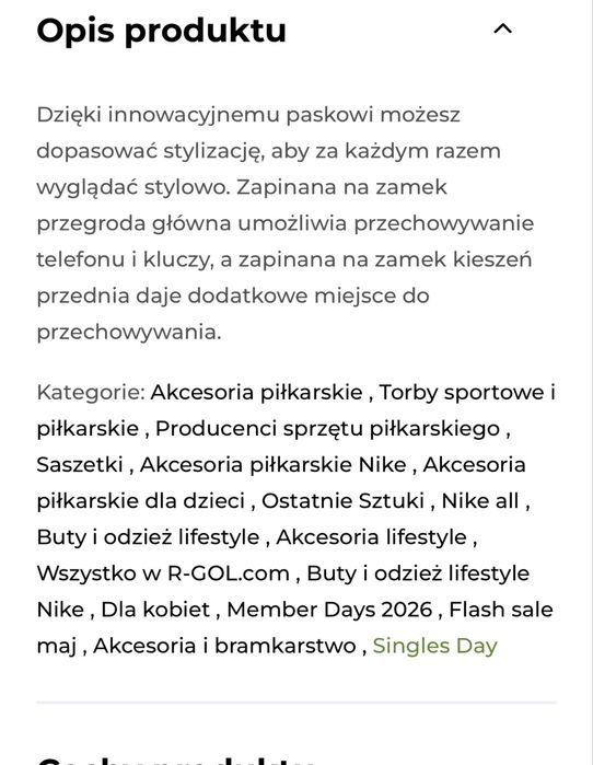 Torba saszetka nike nowa