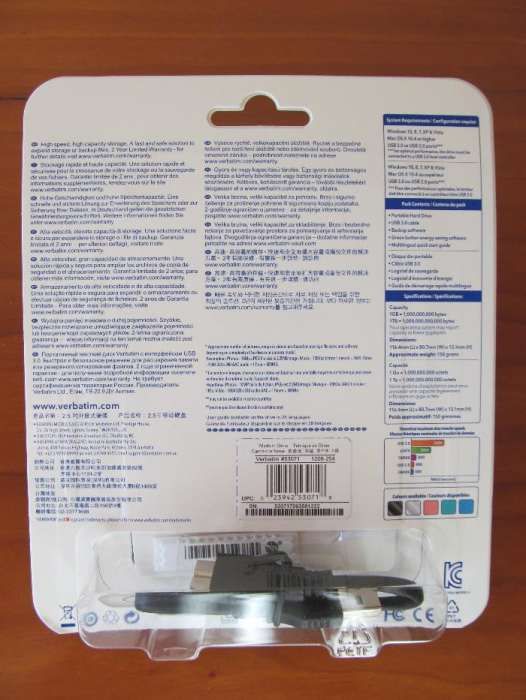 Verbatim Store&#x27;n&#x27;Go External Hard Drive USB 3.0 1TB - 2.5&#x27;&#x27; (Silver)64550763479298123