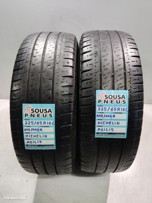 2 pneus semi novos 225-65r16c michelin - oferta dos portes