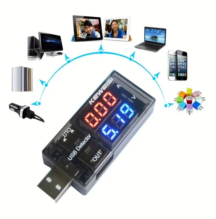 USB тестер KEWEISI KWS-10VA для измерения тока и напряжения