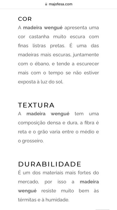 Mesa de centro + móvel de TV em madeira  Wengué