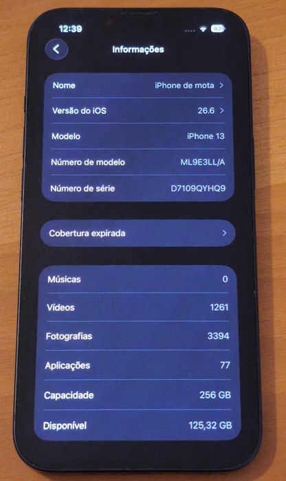 IPHONE 13 256GB com 1 ano de garantia