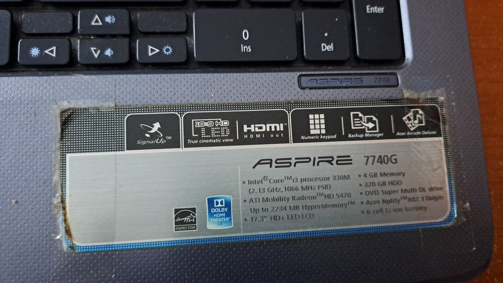 ACER  ASPIRE 7740G 17,3"