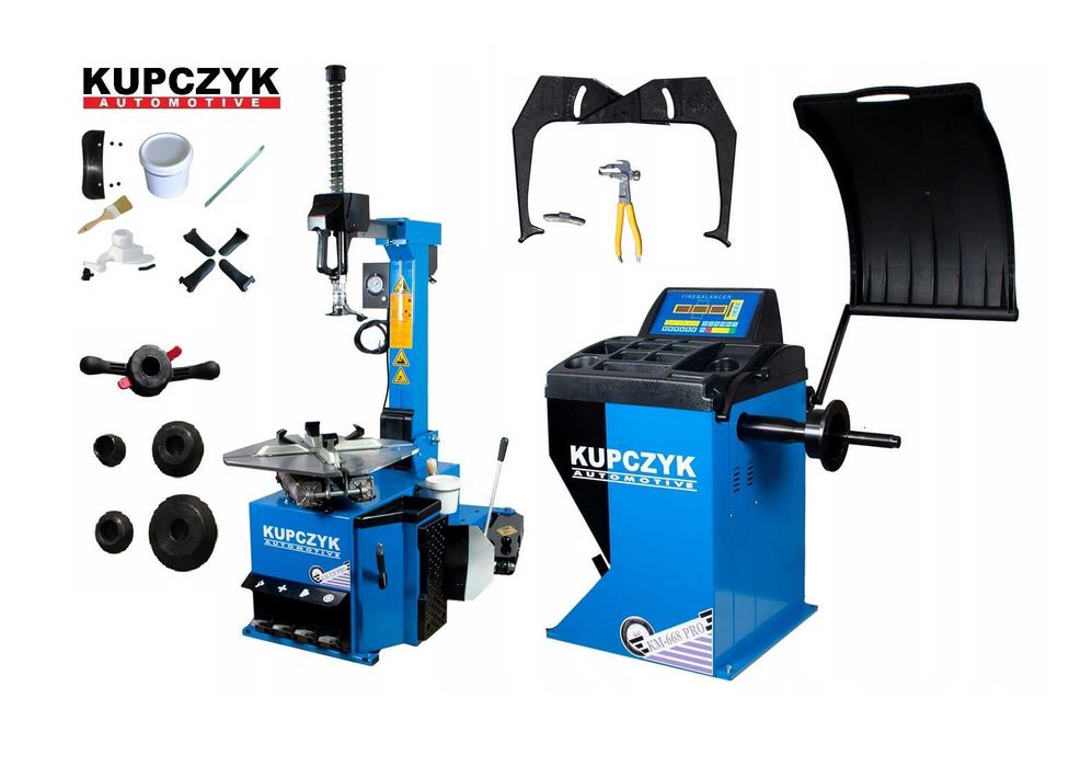 Automatyczny Zestaw maszyn Wulkanizacja Montażownica Wyważarka Kupczyk