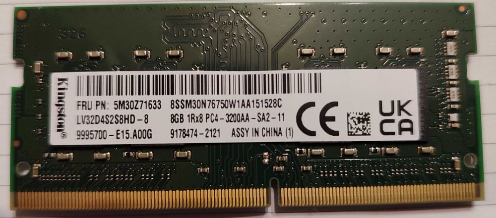 Модуль оперативної пам'яті Kingston 8GB DDR4 3200MHz