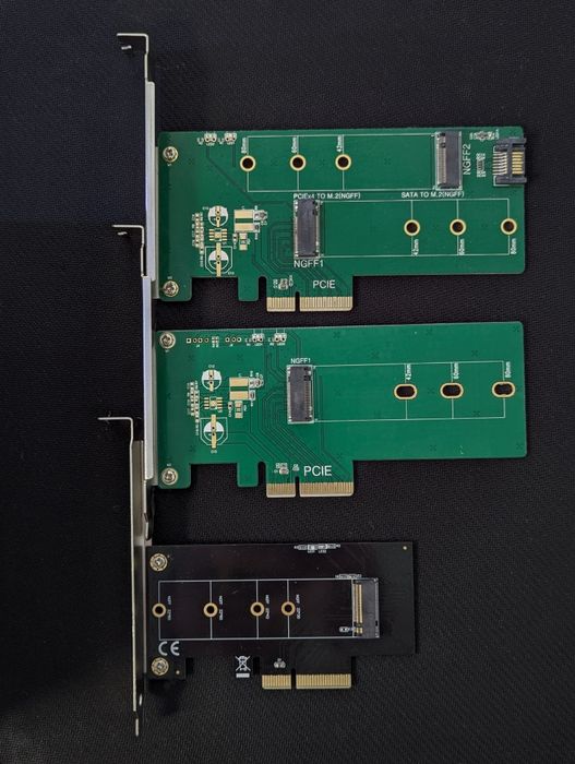 M.2 NVMe / SATA адаптери (є модель на 2 SSD) Кількість