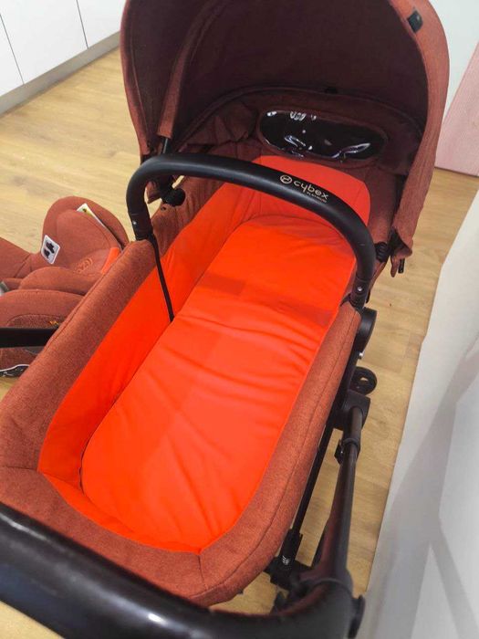Cybex Priam: Alcofa + Ovo Z Plus + Carrinho + Base Isofix + Sirona Z