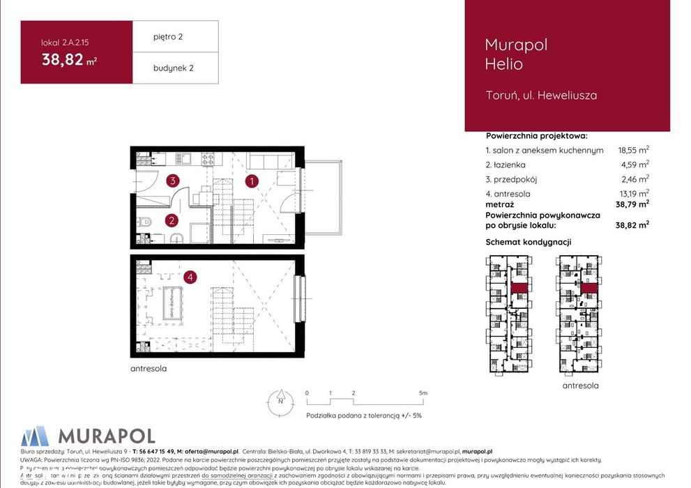 1-pokojowe mieszkanie 38m2 + balkon Bez Prowizji