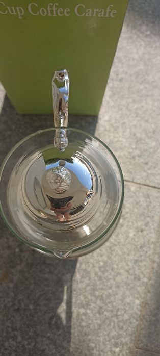 Cafeteira café com rechaud. Em prata.