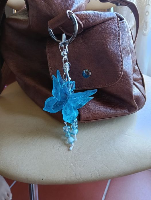 Bag charm artesanal borboleta