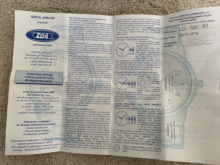 Casio g-shock gwg1000