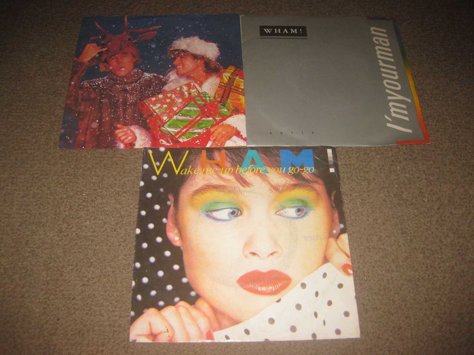 3 Discos em Vinil Single 45 rpm dos Wham