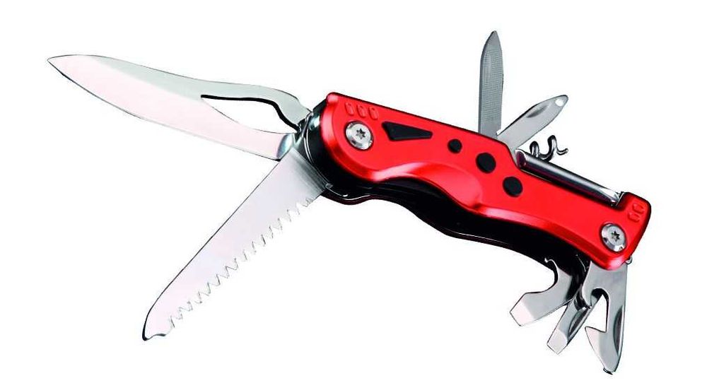 WIELOFUNKCYJNY nóż z latarką LED PRO MT004 10 w 1 multitool
