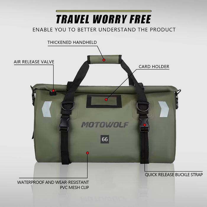 Torba motocyklowa Motowolf 66l