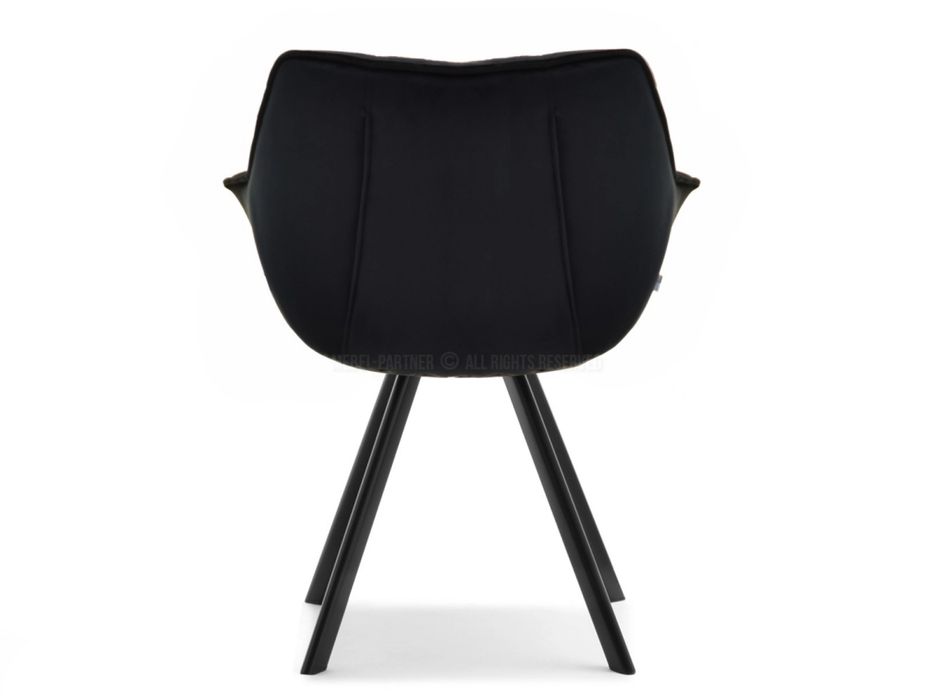 Jadalniane krzesła zielony welur na czarnej podstawie - 4 SZT