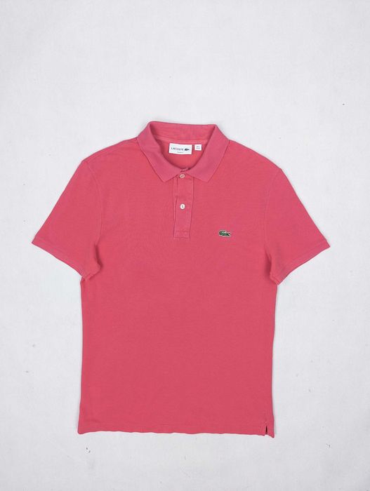 Lacoste różowa koszulka polo M