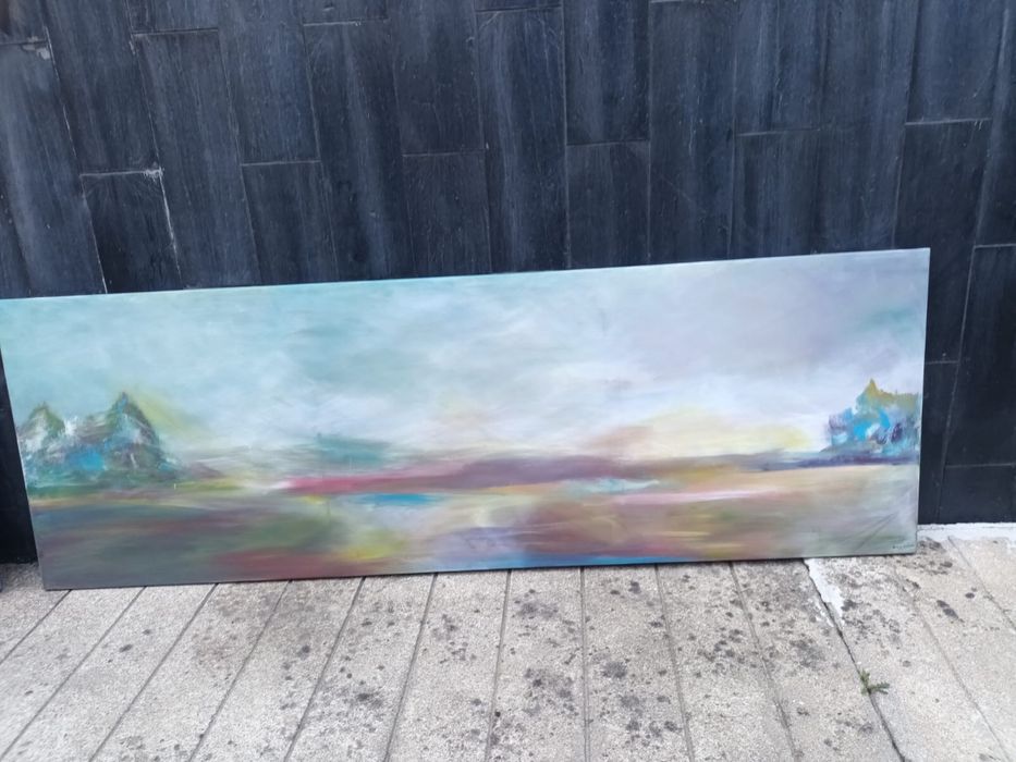 Arte abstrata em tela