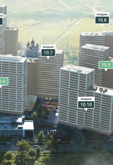Варшавський 3 буд.10.10 1С4 43,52м2 16й пов Без%