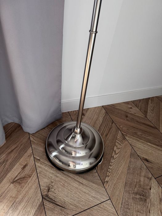 Lampa podłogowa ikea arstid biała srebrna