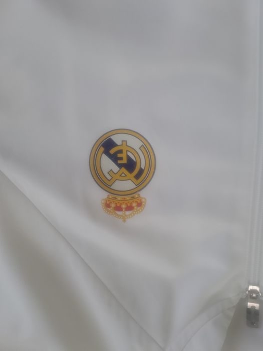 Adidas Real Madryt - bluza biała rozpinana
