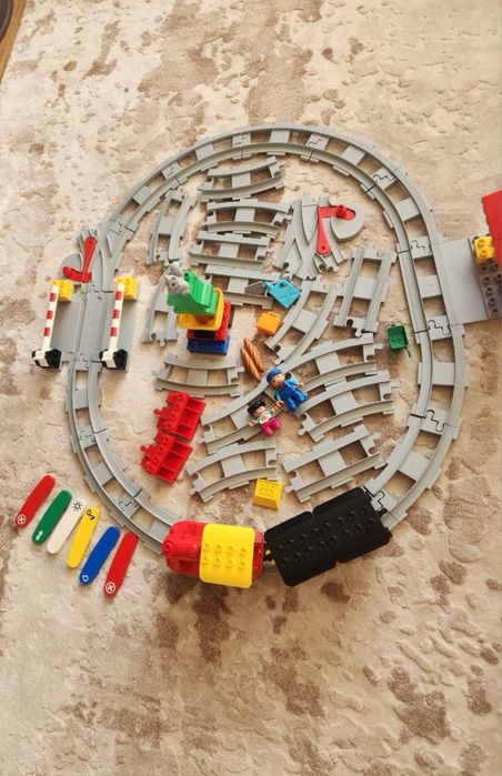 Лего дупло Паровоз  Lego Duplo поїзд на паровій тязі