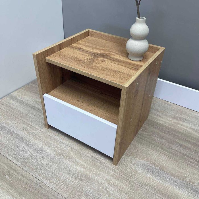 Приліжкова тумба Ніка,Бетон,1шухляда,біля ліжка,в спальню,прикроватна